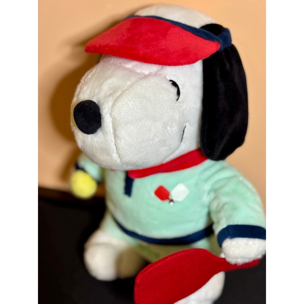 Peanuts Snoopy Pickleball Plush Ruz Mint Green Outfit Red Visor 11 Inch 2024